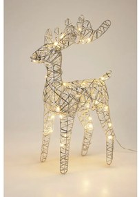 Karácsonyi világító rénszarvas Silver, 37 x 24 cm,30 mikro LED, elemes