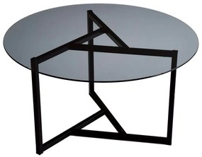 Fekete kerek dohányzóasztal ø 75 cm Trio – Neostill