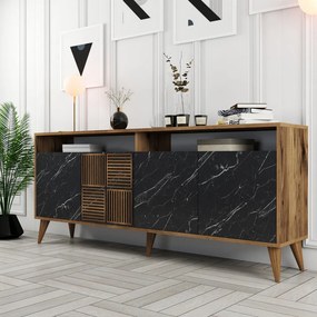 Milan - Walnut, Black Marble