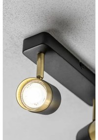 Lámpa Mennyezeti lámpatest ORIO, aluminium, 24.0x5.5x14.0 , IP20, 2*GU10, max. 50W, kör, fekete