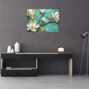 Kép - 3D magnóliák (70x50 cm)