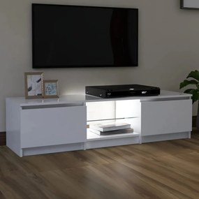 fehér TV-szekrény LED lámpákkal 140 x 40 x 35,5 cm
