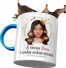 Kék Bögre Éva Barátnő Feleség Ajándék Nyomtatott Fotóval