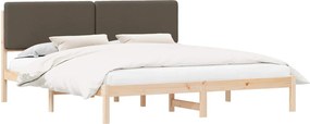 vidaXL Ágykeret Kárpitozott Fejtámlával Tópszínű 180 x 200 cm