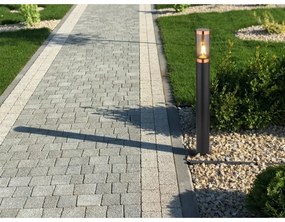 Globo 31588BC - Kültéri lámpa BOSTON 1xE27/23W/230V IP44 80 cm fekete/réz