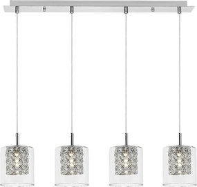 Rabalux 3116 - Kristálycsillár zsinóron DUCHESS 4xG9/40W/230V