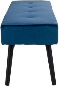 Skiby sötétkék párnázott pad bársonykárpittal, 100 x 35 cm - House Nordic