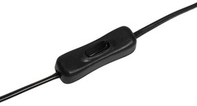 Design asztali lámpa fekete bársony árnyékolóval, fekete arannyal -  Alisia