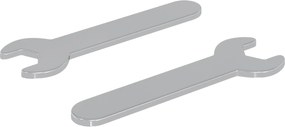 vidaXL Spanner / kígyószem 2 pcs Ezüst 10 mm Vas