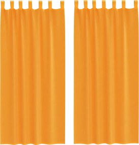 vidaXL 2 db narancssárga fátyolfüggönyök hurokkal 140x225 cm