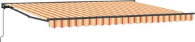 vidaXL Behúzható napellenző Sokszínű 450 × 300 cm Alumínium és Szövet