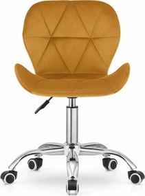 Mustársárga irodai szék AVOLA VELVET