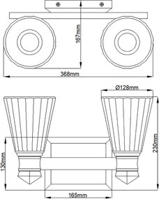Quintiesse KAYVA QN-KAYVA2-PN Fali lámpa 1x12W/LED 3000k 1250LM IP44