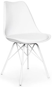 Eco 2 db fehér szék, fehér fém lábszerkezettel - Bonami Essentials