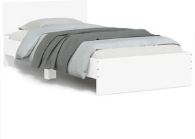vidaXL fehér szerelt fa ágykeret fejtámlával 100 x 200 cm