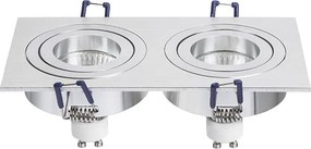 RENDL PASADENA GU10 SQ II zápustná česaný hliník 230V LED GU10 2x7W