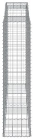 6 db íves horganyzott vas gabion kosár 300x50x200/220 cm