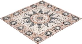 Márvány mozaik virág motívum 90 x 90 cm