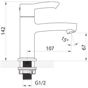 Sapho - Mosdócsaptelep SMALL 14 cm fényes króm