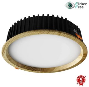 APLED-LED Lámpa RONDO WOODLINE LED/18W/230V 3000K átm. 26 cm fenyő tömör fa