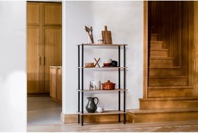 Natúr színű polcos állvány tölgyfa dekorral 80x127x35 cm Teidi – noo.ma