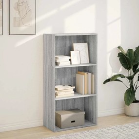 szürke sonoma színű szerelt fa könyvespolc 60 x 30 x 114 cm