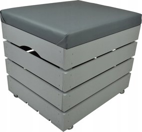 Fenyő Puff Láda Kerekekkel Ülő Tároló