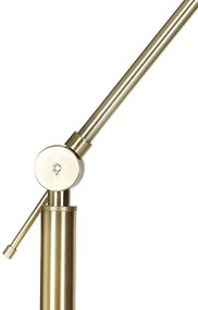 Modern állólámpa arany bársony árnyékolóval szürke 50 cm - Editor