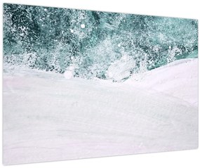 Kép - Türkiz absztrakció (90x60 cm)