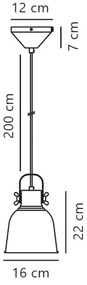 Nordlux - Csillár zsinóron ADRIAN 1xE27/25W/230V átm. 16 cm szürke