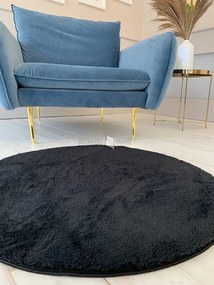 Royal Shaggy kerek Szőnyeg 252 Black (Fekete) 67x67