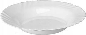 Ebédlő Tányér Mély 23 cm Leveshez Fehér Üveg Nagy Üveg Tányérok