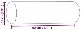 2 db bordó bársony díszpárna Ø15 x 50 cm