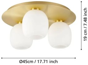 Eglo 900304 - Mennyezeti lámpa MANZANARES 3xE27/40W/230V