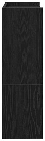 fekete szerelt fa cipőtároló szekrény 60x25x81 cm