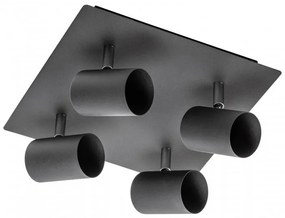 Lámpa Mennyezeti lámpatest VENETO, IP20, max. 20W, 4 x GU10, kör/négyzet, fekete