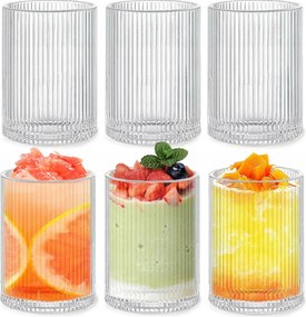 6 Db-os Átlátszó Kristálypohár Szett 280ML