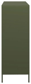 olívazöld acél magasszekrény 101,5 x 39 x 103,5 cm