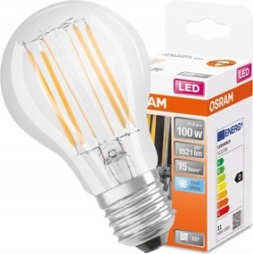 Led izzó E27 A60 11W 100W 4000K Filament Osram