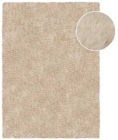 Bézs szintetikus szőrme szőnyeg 80x150 cm Alpine Faux Fur – Flair Rugs