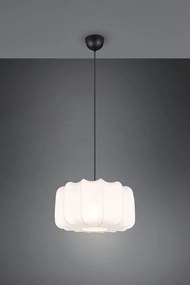 Fehér fém függőlámpa textil búrával ø 40 cm Madleine – Reality