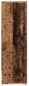 antik fa színű szerelt fa könyvespolc 90 x 28 x 90 cm