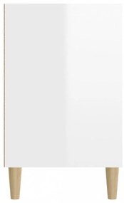 vidaXL magasfényű fehér szerelt fa cipősszekrény 102x36x60 cm
