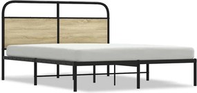 vidaXL ágykeret matrac nélkül 150x200 cm sonoma tölgyfa műfa