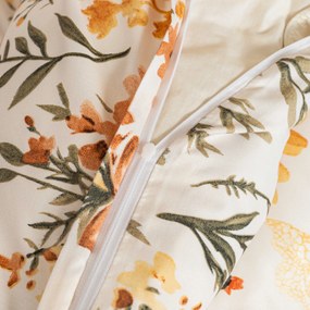 Mikroszálas ágyneműhuzat FLORAL RIBBON krémszínű Ágyneműhuzat mérete: 2 db 70 x 90 cm | 200 x 220 cm