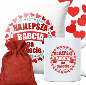 Ajándék Szett Nagyinak Nyomott Mintával Legjobb Nagymama Párna És Bögre