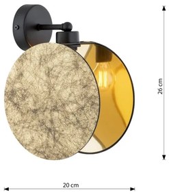 Fali lámpa MOTIF 1xE27/15W/230V arany