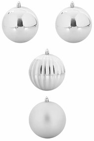 Karácsonyi Díszgömb Készlet 4 pcs Ezüst