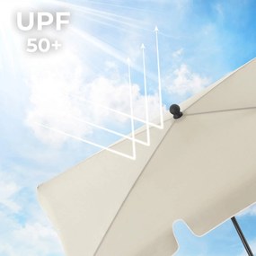 Napernyő 200 x 125 cm, uv-védelem upf 50+ -ig, kerti esernyő, összecsukható