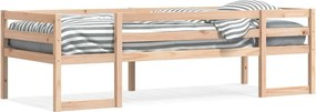 vidaXL tömör fenyőfa gyerekágykeret 90 x 200 cm
